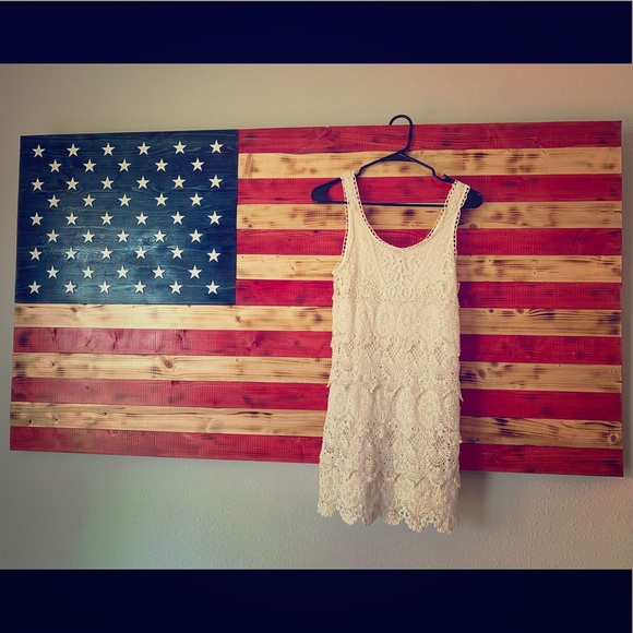 Starring at Stars Ad XS cream/white lace overlay - Picture 1 of 2